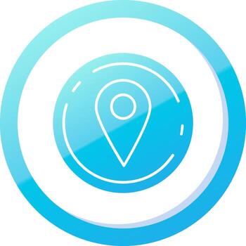 ubicación sólido azul degradado icono vector