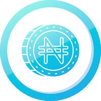 Naira Solid Blue Gradient Icon vector