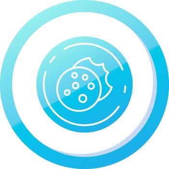 Galleta sólido azul degradado icono vector