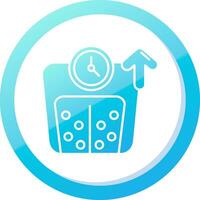 peso sólido azul degradado icono vector
