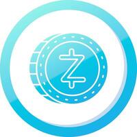 Zcash Solid Blue Gradient Icon vector