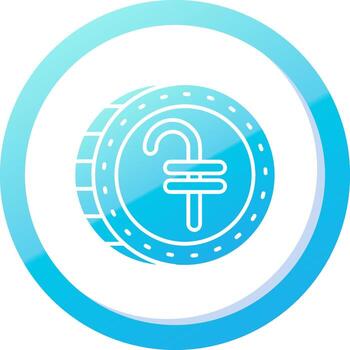 Dram Solid Blue Gradient Icon vector