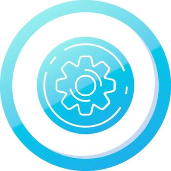 Settings Solid Blue Gradient Icon vector