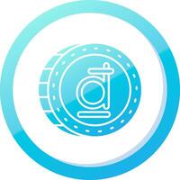 Dong Solid Blue Gradient Icon vector