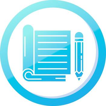 Notebook Solid Blue Gradient Icon vector