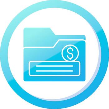 Files Solid Blue Gradient Icon vector