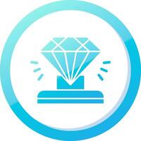 diamante sólido azul degradado icono vector