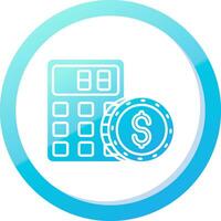 Calculator Solid Blue Gradient Icon vector