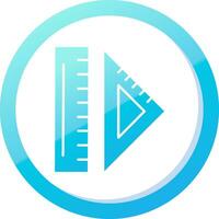 regla sólido azul degradado icono vector