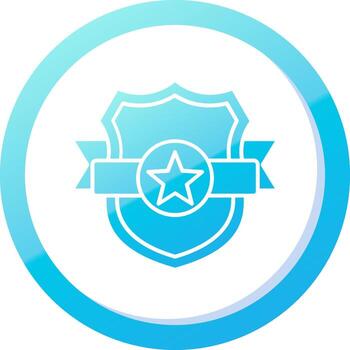 proteger sólido azul degradado icono vector