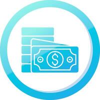 Currency Solid Blue Gradient Icon vector