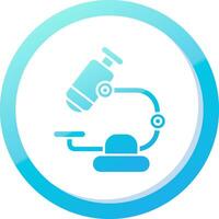 Microscope Solid Blue Gradient Icon vector