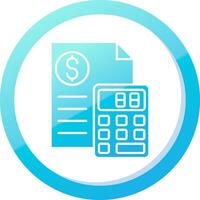 Calculator Solid Blue Gradient Icon vector