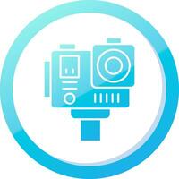 Action camera Solid Blue Gradient Icon vector