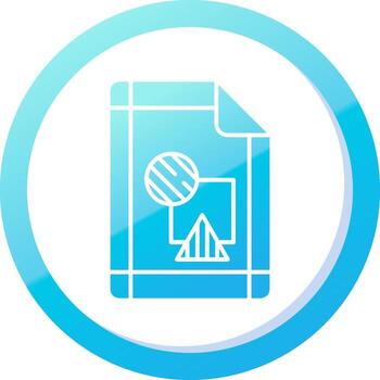 margen sólido azul degradado icono vector
