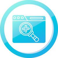 Zoom in Solid Blue Gradient Icon vector
