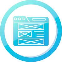 Layout Solid Blue Gradient Icon vector