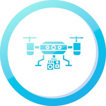 Camera drone Solid Blue Gradient Icon vector