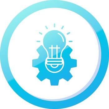 idea sólido azul degradado icono vector