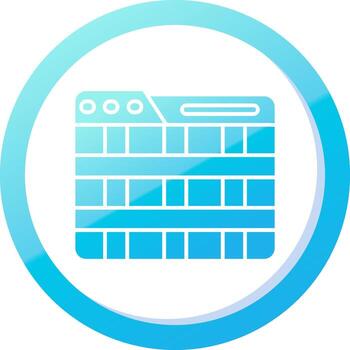 Grid Solid Blue Gradient Icon vector