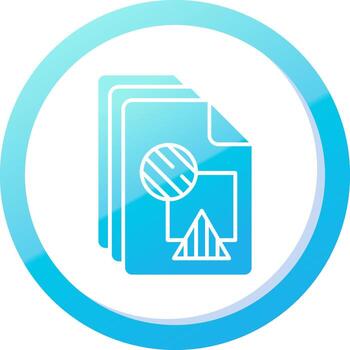 File Solid Blue Gradient Icon vector