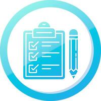 Exam Solid Blue Gradient Icon vector