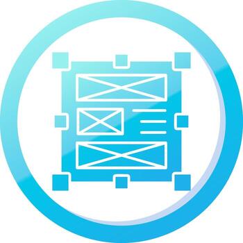 diseño sólido azul degradado icono vector