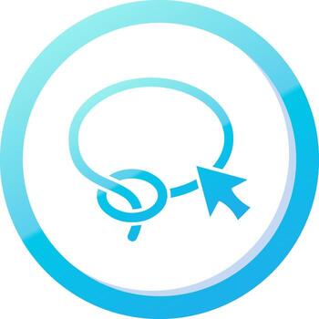 Lasso Solid Blue Gradient Icon vector