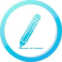 Pencil Solid Blue Gradient Icon vector