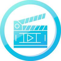 Movie Solid Blue Gradient Icon vector