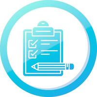 Exam Solid Blue Gradient Icon vector