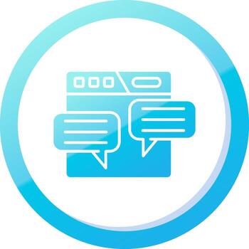 Comment Solid Blue Gradient Icon vector