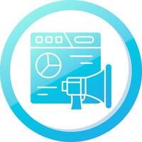 Marketing Solid Blue Gradient Icon vector