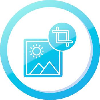 cosecha sólido azul degradado icono vector