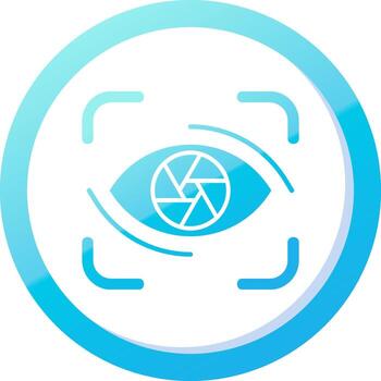 Focus Solid Blue Gradient Icon vector