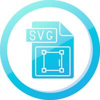 Svg file format Solid Blue Gradient Icon vector