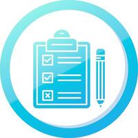 Task Solid Blue Gradient Icon vector