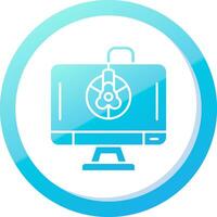 Calibration Solid Blue Gradient Icon vector