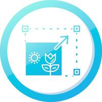 Resizing Solid Blue Gradient Icon vector