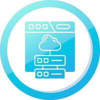 Cloud storage Solid Blue Gradient Icon vector