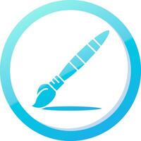 Paint brush Solid Blue Gradient Icon vector