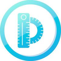 Ruler Solid Blue Gradient Icon vector