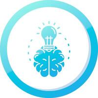Brainstroming Solid Blue Gradient Icon vector