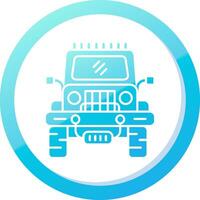 Jeep Solid Blue Gradient Icon vector