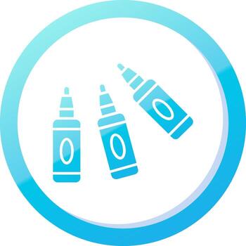 lápices de color sólido azul degradado icono vector