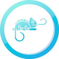 Chameleon Solid Blue Gradient Icon vector