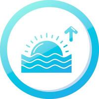 Sunrise Solid Blue Gradient Icon vector