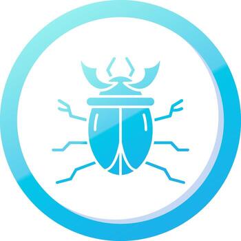 Beetle Solid Blue Gradient Icon vector