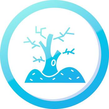 Tree Solid Blue Gradient Icon vector