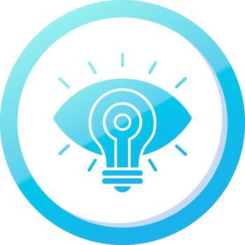 Vision Solid Blue Gradient Icon vector